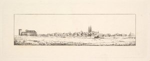 View of an Old Town with a Church and High Gabled Houses by Johann Gottfried Schadow