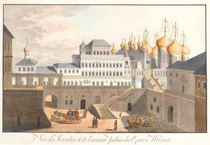 View of the Kremlin in Moscow. The Terem Palace, 1813 by Johann Gottlieb Lohrer