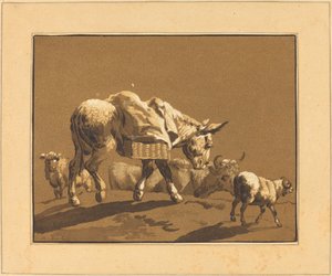 Donkey by Johann Gottlieb Prestel after Joseph Wagner