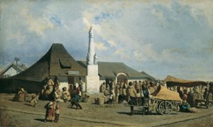 Market Square in Szolnok by Johann Gualbert Raffalt
