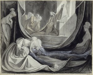 Kriemhild Holds a Vigil for Siegfried by Johann Heinrich Füssli