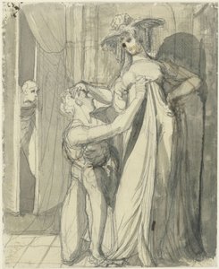 Siegfried and Kriemhild Surprised by Hagen by Johann Heinrich Füssli