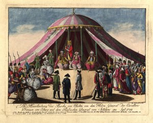 The Deposition of the Pasha of Khotyn by the Prince Josias of Saxe-Coburg and General, Sept 1788 by Johann Hieronymus Loeschenkohl