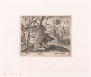 Series of Prints with Flowers and Animals in a Landscape by Johann Hogenberg