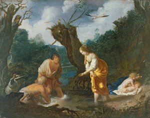 Latona transforming the peasants into frogs by Johann Hulsman
