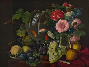 Still Life with Goldfish Bowl by Johann Knapp