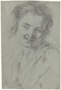 Study of a Laughing Woman by Johann Liss
