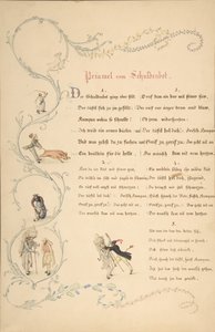Sheets of Verses: Priamel vom Schuldenbot, late 18th-early 19th century by Johann Martin Usteri
