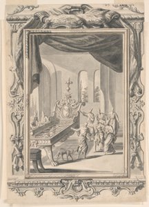 Study for The Iron Bedstead of King Og, Plate 324, Physica Sacra by Johann Melchior Füssli