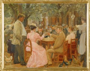 In a Heurigen Pub by Johann Michael Kupfer