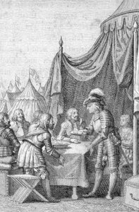 Emperor Louis IV of Bavaria with His Officers at the Battle of Muhldorf on 28 September 1322 (Engraving by Johann Michael Mettenleiter) by Johann Michael Mettenleiter