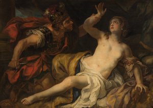 Tarquinius and Lucretia by Johann Michael Rottmayr