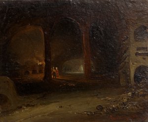 Visitors in an Underground Vault by Johann Nepomuk Ender