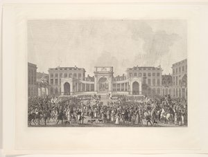 Inauguration of King William I in Brussels, 1815 by Johann Nepomuk Gibèle