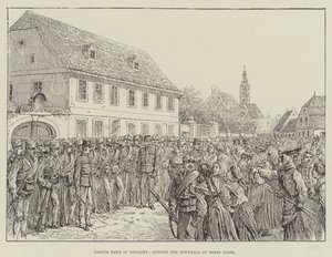 Labour Riots in Hungary, Outside the Townhall at Bekes Csaba by Johann Nepomuk Schonberg