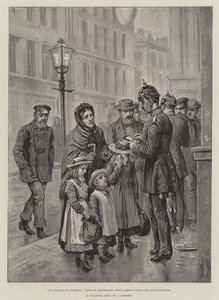 The Cholera at Hamburg, Orphans Registering Their Names Outside the Police-Station by Johann Nepomuk Schonberg
