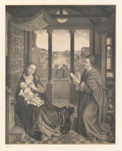 Saint Luke Drawing the Virgin and Child from the Collection of the Boisserée Brothers (series) by Johann Nepomuk Strixner