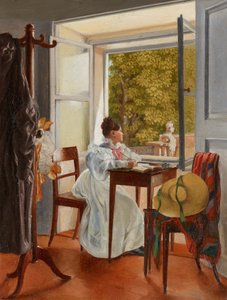Marie Krafft at Her Desk by Johann Peter Krafft