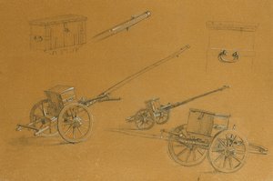 Study of Cannons, Military Equipment by Johann Peter Krafft