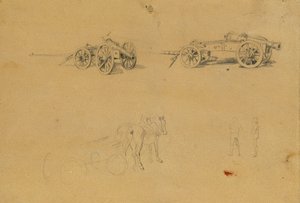 Study of Cannons, Military Equipment by Johann Peter Krafft