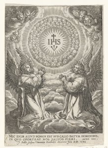 Angels Adoring the Monogram of Christ
