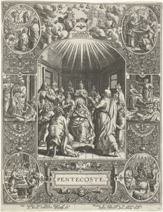 Outpouring of the Holy Spirit: Pentecost (The Four Major Christian Holidays) by Johann Sadeler (I)