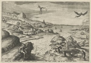 Fall of Icarus by Johann Sadeler (I)