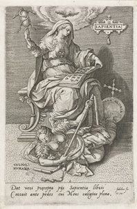 Wisdom (Sapientia) Overcomes Human Bewilderment (Caligo Humana) (The Virtues Overcome the Vices)