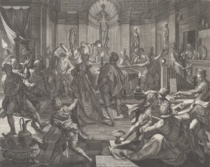 A Pleasure House, 1588 by Johann Sadeler I