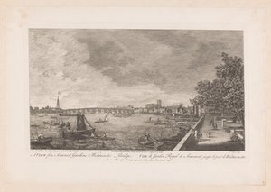 View of Somerset Gardens on the Westminster Bridge in London