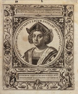 Portrait of Christopher Columbus by Johann Theodor de Bry