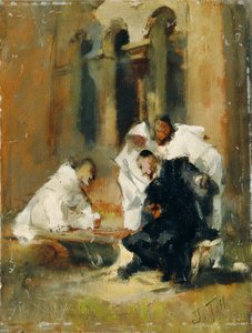 In the Monastery Courtyard (Three Dominicans)