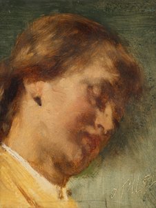 Head of a Sleeping Girl by Johann  Till der Jüngere