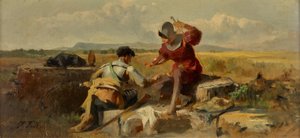 Two Knights Playing Dice
