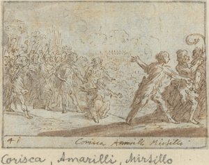 Corisca, Amarilli and Mirtillo, 1640 by Johann Wilhelm Baur