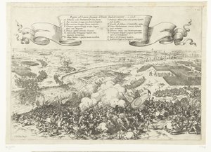 Battle at the River Gete, 1568 (title on object) by Johann Wilhelm Baur