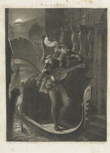 Gondola by Moonlight by Johann Wilhelm Kaiser (I)