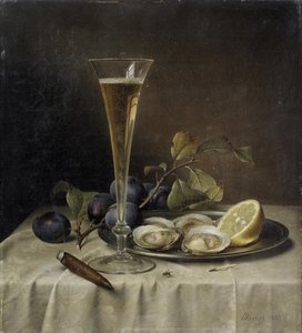 Still Life with Champagne and Oysters, 1857