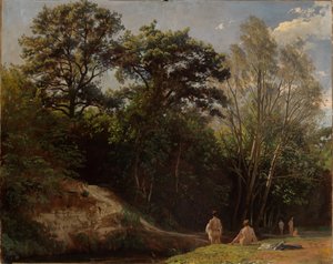 At the Alb II (with Bathers) by Johann Wilhelm Schirmer