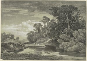 At the Arly near Karlsruhe by Johann Wilhelm Schirmer