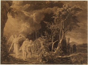 The Expulsion from Paradise (Genesis 3:23-24) by Johann Wilhelm Schirmer