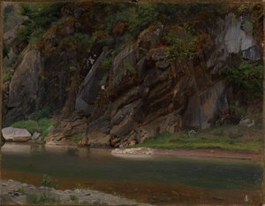River with Rocky Shore by Johann Wilhelm Schirmer