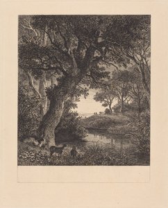 Hunters Leaving a Forest by Johann Wilhelm Schirmer