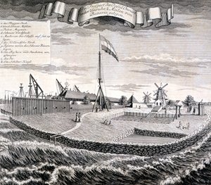 Dutch East India Company Wood or Saw Mill on the Island Two Miles from Batavia by Johann Wolfgang Heydt