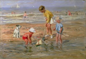 Children Playing at the Seaside