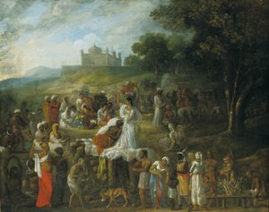 Sacrifice of a Hindoo Widow Upon the Funeral Pile of Her Husband
