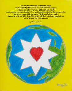 The Rosental Picture with the Star of Noble, Mindful Love for a Whole, Peaceful World