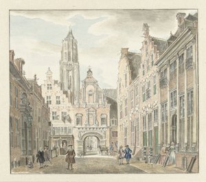 Nieuwstraat in Utrecht with View of the Dom Tower by Johanna de Bruyn