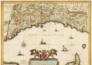 Republic of Genoa, Map by Jan Baptist Vrients, Copper Engraving