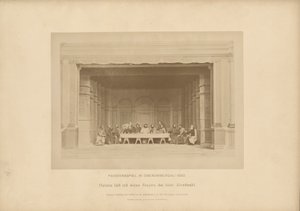 Passion Play of Ober-Ammergau - Christ Holds the Last Supper with His Disciples by Johannes Bernhard